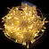 Pisca Pisca Cordao 100LEDs Fio tranparente 110v Fixo Branco Quente