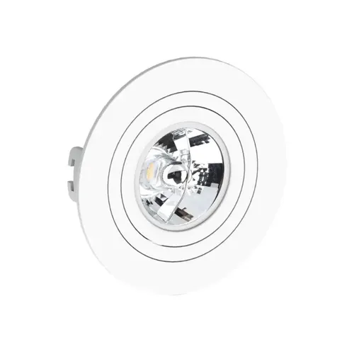 Spot Embutir Face Plana Redondo 13x3,5cm Gu10 Ar70  Branco Save Energy