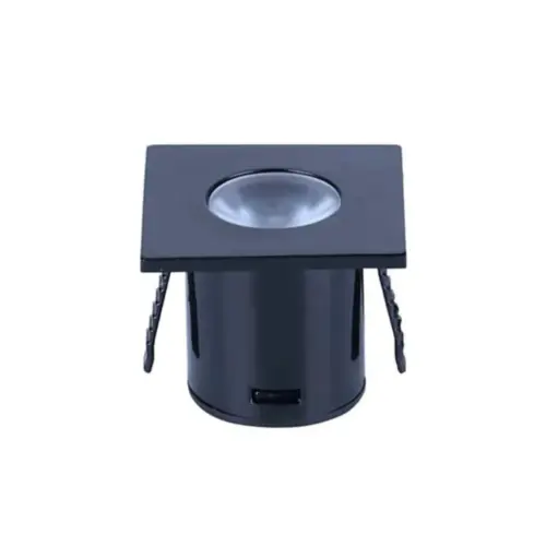 Mini Spot Woody Quadrado Para Marcenaria Preto 3000K 1W Gaya