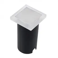 Embutido de Solo Chao Led Slim Quadrado Externo Verde 1W Vidro Branco Bivolt Gaya