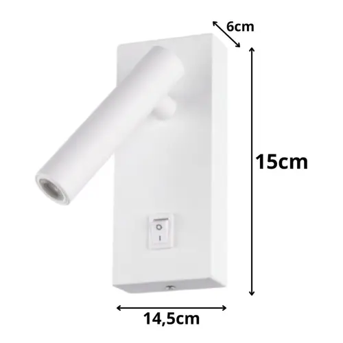 Arandela Led Leya Direcionavel 2W 3000K Branca Bivolt Gaya
