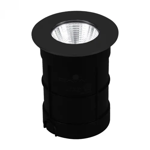 Embutido de Solo Chao Led Cob Redondo Externo 4W 3000K Preto Bivolt Gaya