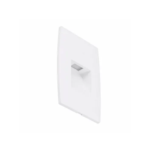 Balizador de Embutir LED Externo 3000K 2W Bivolt 12,3x8,3x3cm Branco Gaya