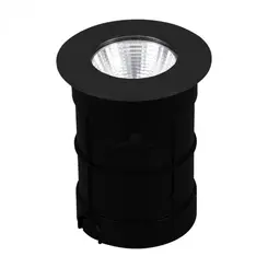 Embutido de Solo Chao Led Cob Redondo Externo 4W 6000K Preto Bivolt Gaya