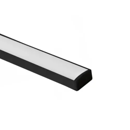 Perfil Sobrepor (23 X 10Mm) La-803 Medio Slim 15W/M 3.000K 1690Lm IP20 Preto Led Art