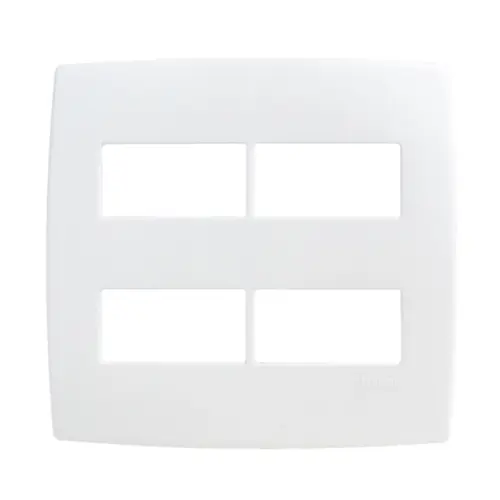Placa 2+2 Postos Separados 4X4 Branco Pial Plus Legrand