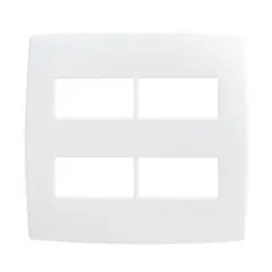 Placa 2+2 Postos Separados 4X4 Branco Pial Plus Legrand
