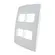 Placa 2+2 Postos Separados 4X4 Branco Pial Plus Legrand
