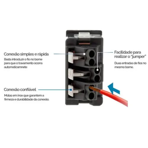 Modulo Interruptor Simples Branco B. Automatico Pial Plus + Legrand