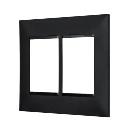 Placa 3+3 Postos 4X4 Preto Pial Plus + Legrand