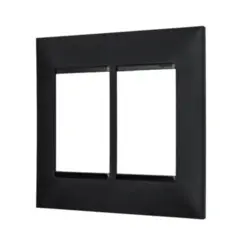Placa 3+3 Postos 4X4 Preto Pial Plus + Legrand