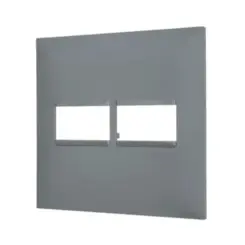 Placa 1+1 Posto 4X4 Cinza Pial Plus + Legrand