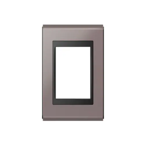Placa 4X2 3 Posicoes Concept Preto/ Champanhe