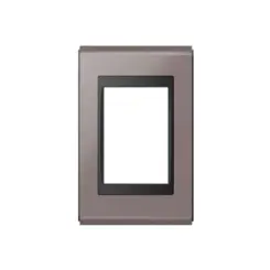 Placa 4X2 3 Posicoes Concept Preto/ Champanhe