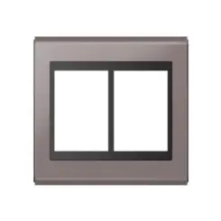 Placa 4X4 6 Posicoes Concept Preto/ Champanhe