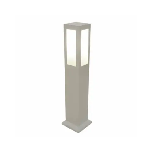 Balizador Fael E27 Branco 30x8x11cm Vidro Jateado Femarte