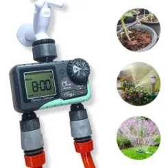 Temporizador Digital de 2 saída TIE21 Timer para Irrigacao Brisa Jardim