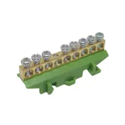 Barra Terra p/ Quadro Distribuicao BRT01 8 Polos Verde Weg