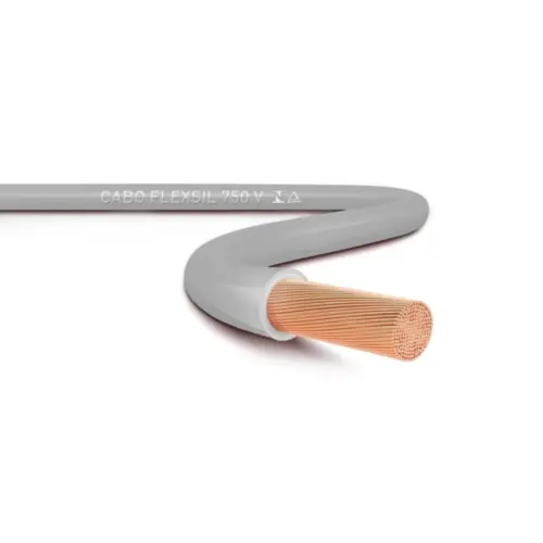 Cabo Flexivel 750V 6mm 100M Cinza Sil