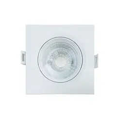 Spot Branco Quadrado Embutir 5W 6500K Cristallux
