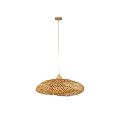 Pendente Fibra de Bambu 50x40x13cm 1xE27 cabo 1,5m GMH