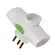 Adaptador Pino 3 Tomadas 2P+T 10A Branco