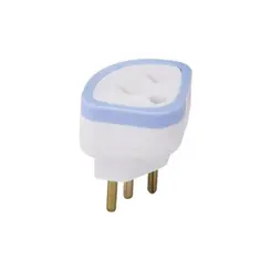 Adaptador Pino Chato 2P+T 10A 250V Branco