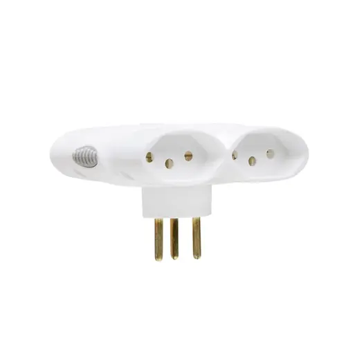 Adaptador Benjamin 4 Tomadas 2P+T 10A Branco