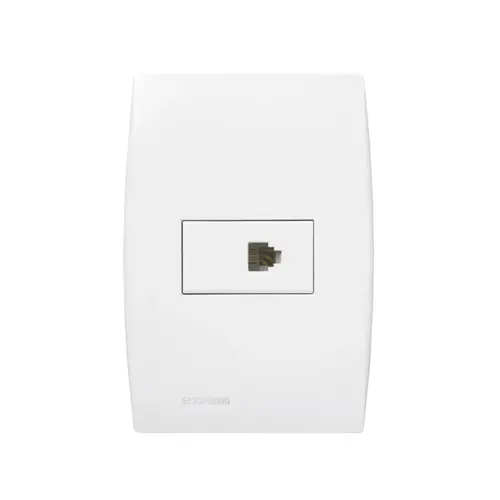 Conjunto Modulo 1 Tomada Rj11 4x2 Branco Ilus Soprano