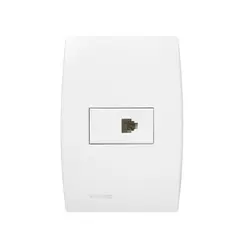 Conjunto Modulo 1 Tomada Rj11 4x2 Branco Ilus Soprano