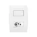 Conjunto Interruptor Simples 10A + 1 Tomada 2P+t 10A 250V 4x2 Branco Ilus Soprano