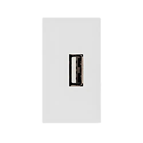 Modulo Tomada USB 2.1 Bivolt Branco Ilus Soprano