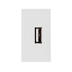 Modulo Tomada USB 2.1 Bivolt Branco Ilus Soprano