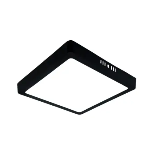 Plafon Led Sobrepor quadrado 24W 3000k 1800LM Preto Lumanti