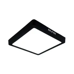 Plafon Led Sobrepor quadrado 24W 3000k 1800LM Preto Lumanti