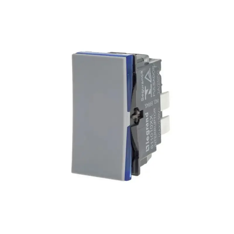 REPASSE Modulo Interruptor Simples Cinza Pialplus + Legran