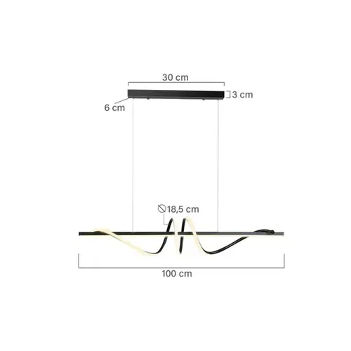 Pendente LED Opera 100cm 3000K 50W Gold Bivolt GMH