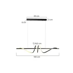 Pendente LED Opera 100cm 3000K 50W Gold Bivolt GMH