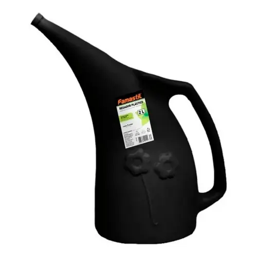 Regador Plastico 2 Litros Preto Famastil