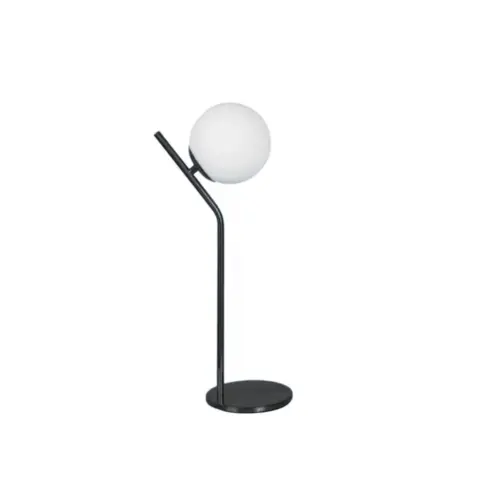 Luminaria de Mesa Angular Redondo 52x14x26cm 1XE27 G45 Pt Pt Fc Usina