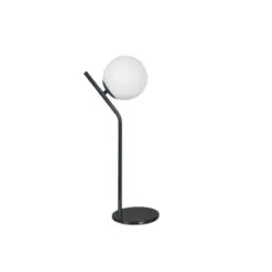 Luminaria de Mesa Angular Redondo 52x14x26cm 1XE27 G45 Pt Pt Fc Usina