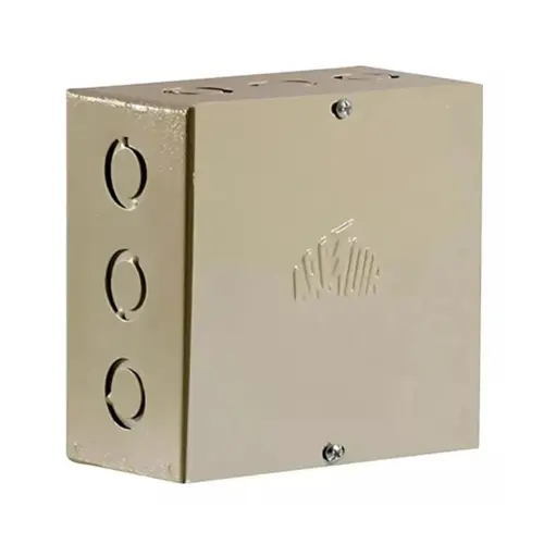 Caixa De Passagem Sobrepor Aco 80x80x20 Bege Arcoir