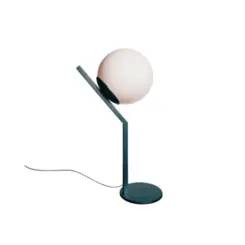 Luminaria de Mesa Angular Quadrada 52x14x26cm 1XE27 G45 Vidro Pt Pt Fc Usina