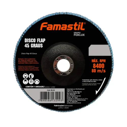 Disco Flap 45º Metal 7x60g Famastil