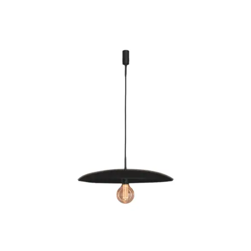 Pendente Disco 1xE27 500X60Mm Pt Pt 1Preto Usina