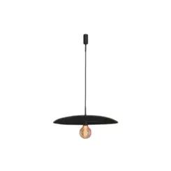 Pendente Disco 1xE27 500X60Mm Pt Pt 1Preto Usina