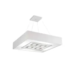 Pendente Focus 4 Box 450X450X120Mm 4xE27 / 4 Mr16 Bt Bt 1Branco Usina