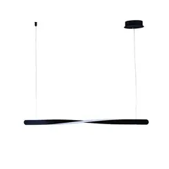 Pendente Fita 40X1000Mm Led 24W 3000K Bivolt Preto Usina
