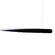Pendente Fita 40X1000Mm Led 24W 3000K Bivolt Preto Usina