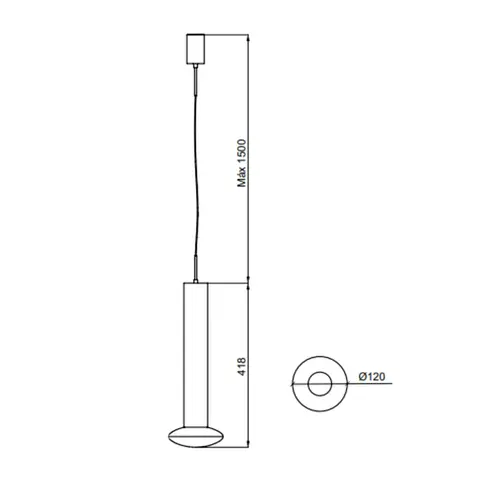 Pendente Drop 120X418Mm 1xG9 Bt Bt 1Br Usina